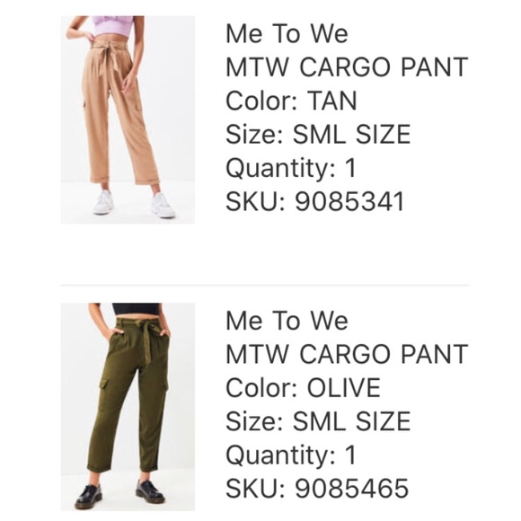 Pacsun Cargo Pant - Both Colors - Picture 3 of 4